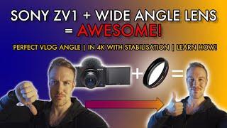 Sony ZV1 Wide Angle Lens | Fix the ZV1's biggest problem | How to Install | Test Footage