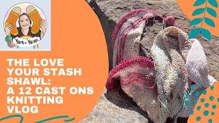 Knitting the Love Your Stash Shawl by Tamy Gore : A 12 cast ons knitting vlog