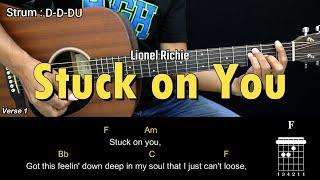 Stuck on You - Lionel Richie | EASY Guitar Tutorial with Chords - Guitar Lessons