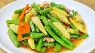 FRY BEANS OF YOUNG CORN MAKES THE BOSS ADDICTIVE