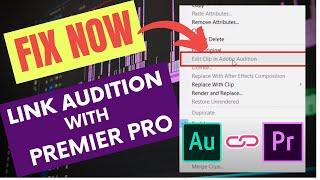 How to Link Adobe audition with Adobe Premier pro | Problem Solved 2023