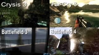 Crysis 3 vs  Far Cry 3 vs  Battlefield 3 vs  Battlefield 4 Comparison