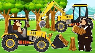 The Bear Farm: Tractor Front Loader and a trip to the Sawmill - Harvest Firewood | Farm Vehicles