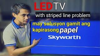 HOW TO REPAIR LED TV WITH STRIPED LINE PROBLEM | SKYWORTH (ENG CC)