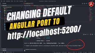 Changing Default http://localhost:4200 port to http://localhost:5200 in Angular Porject || Angular