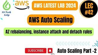 Lec#42 AWS Auto Scaling  AZ rebalancing capacity, instance attach & detach rules Auto Scaling Part-2