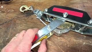 DIY How to Operate a Cable Puller "Come-Along" Basic Tutorial [Cable Puller Come-Along Operation]