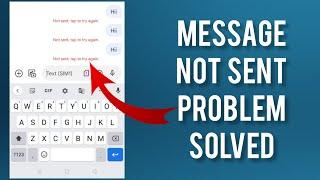 How To Solve "Message Not Sent. Tap To Retry Again Problem"|| Rsha26 Solutions