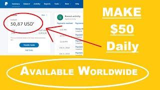 Earn $50 Per Day Guaranteed  - METHOD AVAILABLE WORLDWIDE