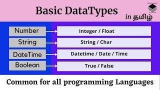 Basic DataTypes for programming in Tamil | Part 3 | Types of DataTypes |  Learn the Concept Easily