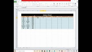 Salary Sheet MS Excel, Practice purpose so Sound off. (Student-Imran)