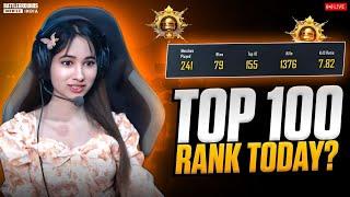 CONQUEROR TOP 100 LIVECHICKEN EVERY MATCHBGMI LIVE |#bgmilive #girlgamer #pubgmobile