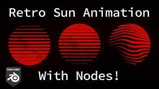 Make a Retro Sun Animation || Blender 2.83