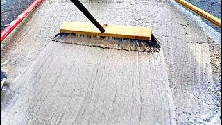 Oddly satisfying scrubbing washing very dirty pavement floor with brushes ASMR sounds. Foam scraping