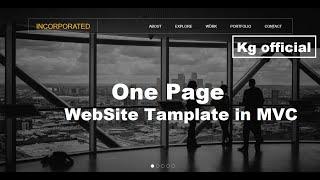 How To Add Complete One Page Website Template In ASP. Net MVC | How to make One Website in ASP.NET |