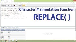 Oracle Tutorial - Character Manipulation Function REPLACE