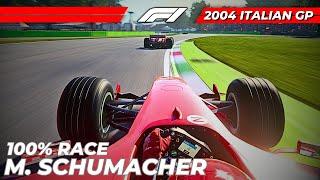 Michael Schumacher 100% Race in Ferrari F2004 V10 Italian GP Maximum Difficulty