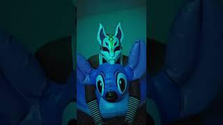 Riding | Disney Stitch Pool Float #disney #asmr #asmrsounds #furry #inflatable #pooltoys #pooltoy