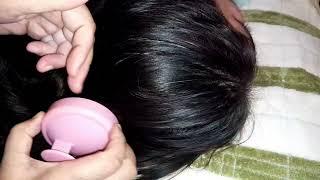 ASMR Soft Spoken Hair Play  Sectioning, Scalp Exam, Teasing, Hair Styling, Brushing | Heavy Rain