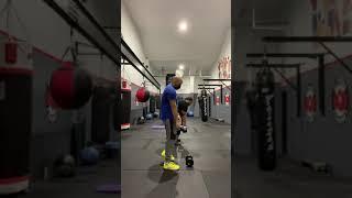 Wizard of boxing training with Tone , obese to Beast ! Week 2 day 1 , kettlebells and free weights