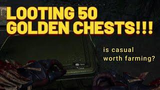 Looting 50 Golden Chests !! Loot table overview