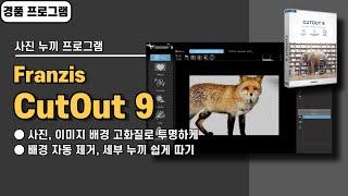 이미지 배경 투명하게 만드는 누끼 따는 프로그램 Franzis CutOut 9 사용법&경품 정보