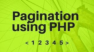 Create Pagination in PHP and MySQL