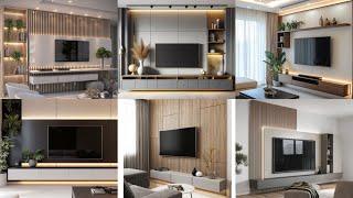 Modern Living Room TV Cabinet Design Ideas 2025 Home Interior Wall Decorating Ideas | TV Wall Units