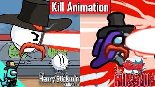 Henry Stickmin vs New Among Us Kill Animation ( Comparison )