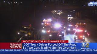 IDOT Truck Driver Forced Off Road Two Drivers Exchanging Gunfire