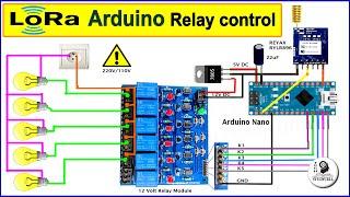 LoRa Arduino relay control circuit with Lora module RYLR896