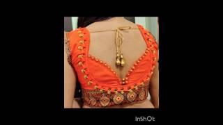 Very stylist blouse design back neck blouse design #new #india #beautiful #trend #trending