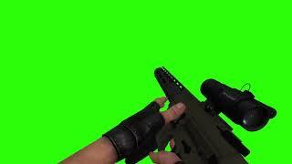 M9K - AAC Honey Badger Submachine Gun in First Person [GREEN SCREEN]