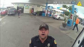 Video shows officer upset over colleague's actions during arrest