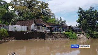 4 Bangunan Terdampak Abrasi Sungai Bengawan Solo Bojonegoro