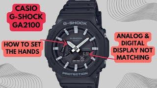 Casio G-Shock GA-2100 Analog Hands and Digital Display not Matching | How to Sync Casio 5611 Module