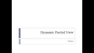 24 - Dynamic Partial View