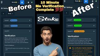 Stake Verification IndiaLevel 1 Or 2 Verification In 10 Minutes||New Trick Stake Tutorial