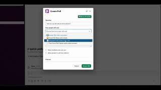 Create anonymous polls in Slack