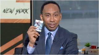 Stephen A. gets a SIGNED Dan Orlovsky NFL card as a gift?!  | First Take