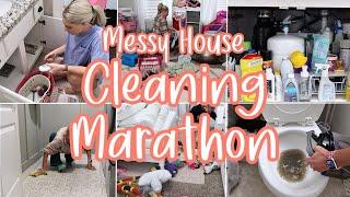 MESSY HOUSE CLEANING MOTIVATION / CLEAN WITH ME MARATHON / 3 HOURS OF NONSTOP CLEANING MOTIVATION