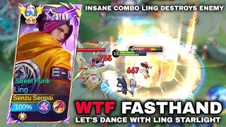 LING FASTHAND ( totally insaaaane!! ) DESTROYS ENEMY IN HIGH RANK MYTHICAL IMMORTAL • Mobile Legends