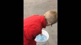 Kyle and Jayden playing with bubbles and @Zometool at @SASMuseum