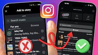 How to Fix Instagram Story Saved Audio Music Option Not Showing | Saved Audio Missing On Insta Story