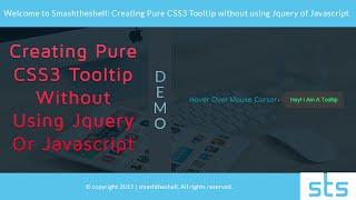 How to Create Pure CSS Tooltip Without Using jQuery or Javascript