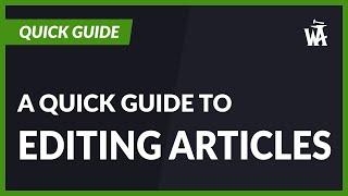The ARTICLE EDIT Interface | A World Anvil Quick Guide Tutorial