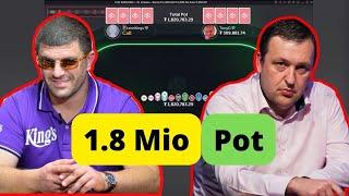 Biggest Pot in Online Poker History. 1.820.783$ Pot! Tony G vs. Leon Tsoukernik