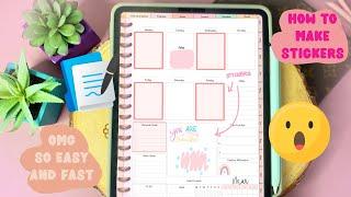 How to make stickers in GoodNotes5 | 8 different ways to make digital stickers| CreateKingdomPlans