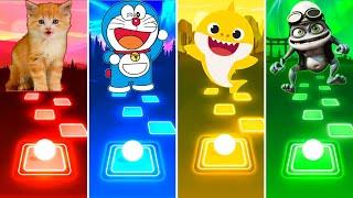 Cute Cat: Imagine Dragons Believer- Doraemon - Baby Shark - Crazy Frog | Tiles Hop EDM Rush