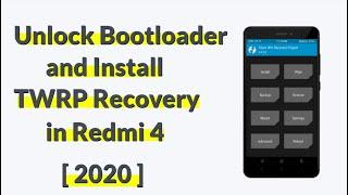 How to unlock bootloader and install twrp in redmi 4